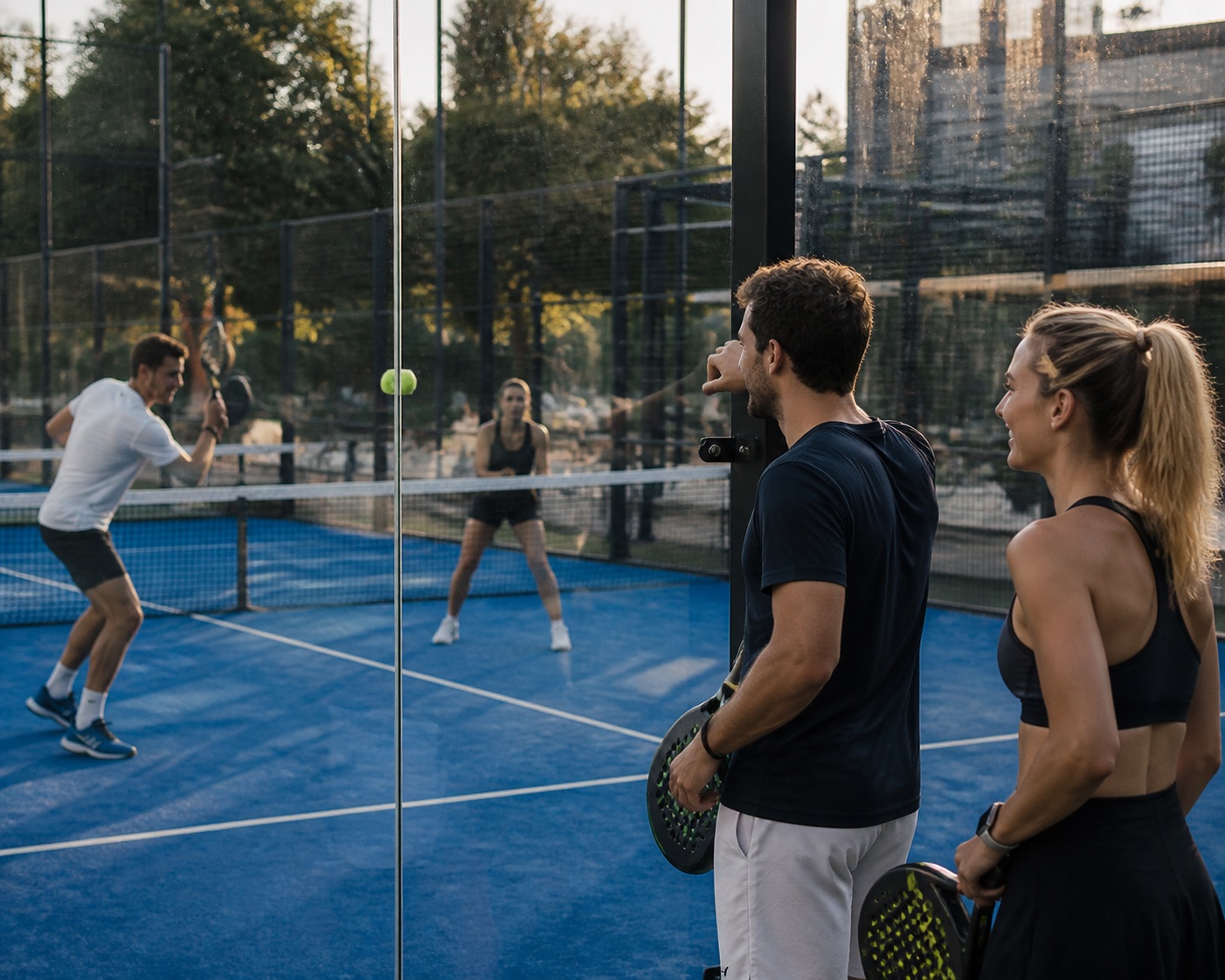 Padel-Community beim gemeinsamen Spiel